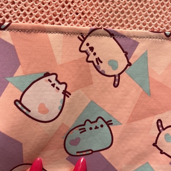 Pusheen mesh long sleeve shirt active crop jacket PINK activewear pastels cat - Picture 7 of 8